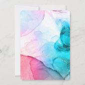 Arc en arc-en-ciel Marbre or Invitation Anniversai (Dos)