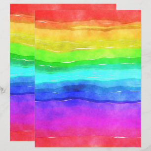 Arc en arc-en-ciel Papier à rebut coloré