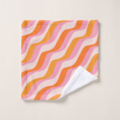 Arc en arc-en-ciel rose orange Abstrait soleil rét (Gant de toilette)