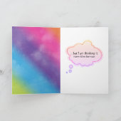 Arc-en-ciel 60e Ballons d'anniversaire avec carte  (Intérieur)