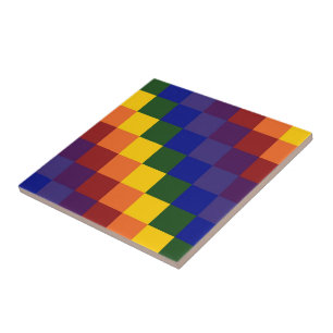 Arc-en-ciel à carreaux