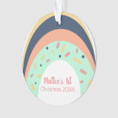 Arc en ciel adorable sautines Confetti 1er Noël (devant)