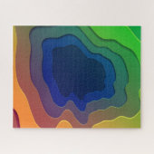 Arc-en-ciel amusant puzzle art abstrait, difficile (Horizontal)