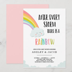 Arc-en-ciel après une invitation de Baby shower de