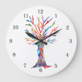 Arc-en-ciel Arbre de vie Grande horloge (Recto)