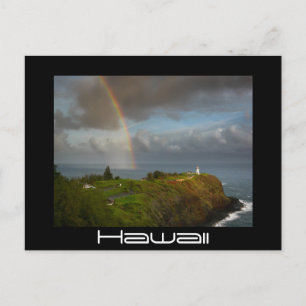 Arc en ciel au-dessus du phare de Kilauea carte po