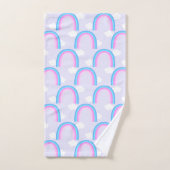 Arc-en-ciel avec nuage violet (Serviette à main)