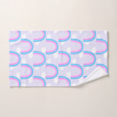 Arc-en-ciel avec nuage violet (Serviette à main)