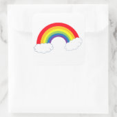 Arc-en-ciel avec Sticker nuageux (Sac)
