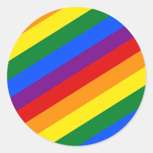 arc-en-ciel bandes motif cercle autocollant