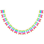 Arc-en-ciel Bannière du drapeau de l'anniversaire  (Tout)