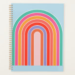 Arc-en-ciel bleu rétro<br><div class="desc">Arc-en-ciel rétro Abstrait - Arc-en-ciel coloré - Arrière - plan bleu.</div>