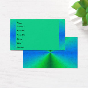 Arc-en-ciel bleu vert en Carte de visite Leatherop