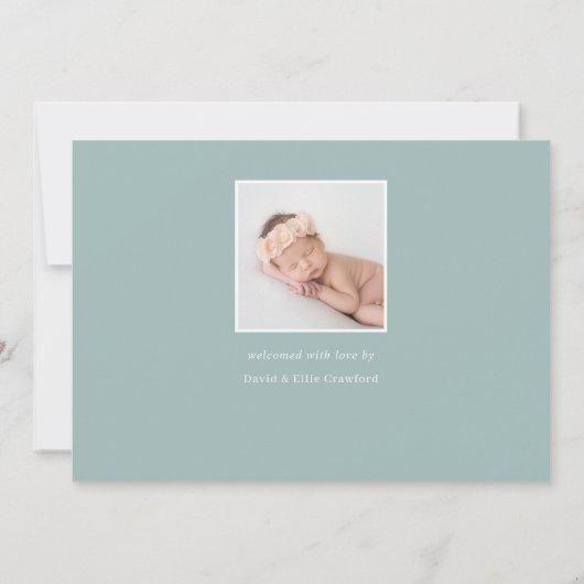 Arc-en-ciel Boho | Faire-part de naissance photo (Dos)