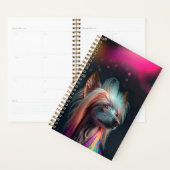 Arc-en-ciel Chinois Crested Dog Planner (Devant avec enveloppe)