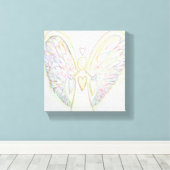 Arc en ciel Coeurs Angel Peinture Toile Enveloppée (Insitu (Plancher de Bois))