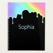 Arc-en-ciel coloré moderne gouttes Faux Holographi (Devant)