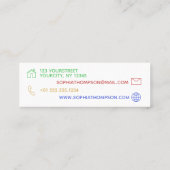 Arc-en-ciel coloré moderne polygonal - carte de (Dos)