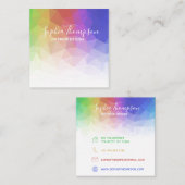 Arc-en-ciel coloré moderne polygonal - carte de (Devant / Derrière)