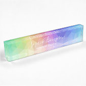 Arc-en-ciel coloré moderne polygonal - plaque