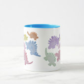Arc-en-ciel coloré Stegosaurus Mug 11 oz (Centre)