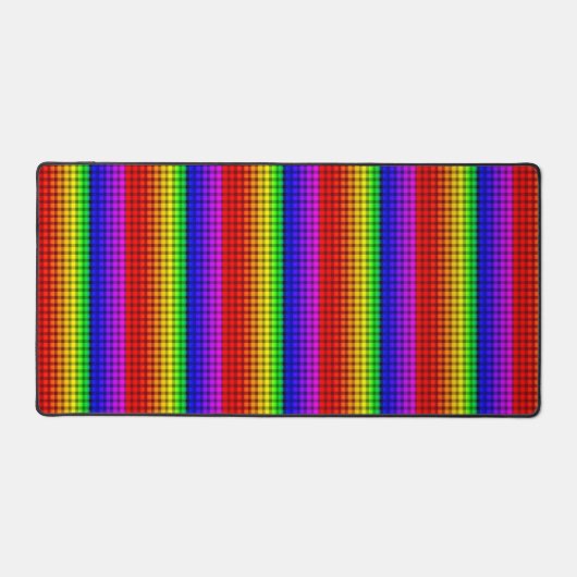 Arc-en-ciel Couleurs Drapeau Gay Plaid Design GLBT (Recto)