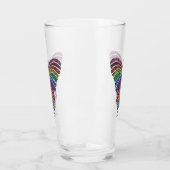 Arc-en-ciel - Coupe en verre (16oz) (Gauche)