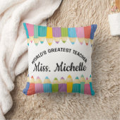 Arc-en-ciel crayons Mondes Meilleur coussin enseig (Couverture)