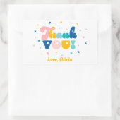 Arc-en-ciel de fête d'anniversaire amusant Sticker (Sac)