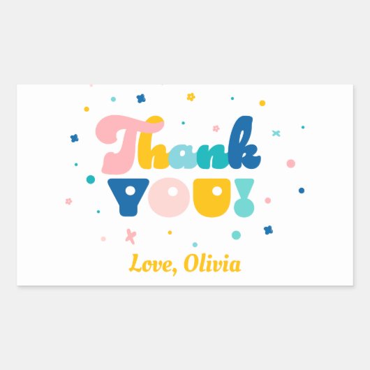 Arc-en-ciel de fête d'anniversaire amusant Sticker (Devant)