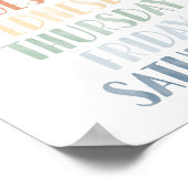 Arc en ciel de la semaine Poster en classe (Coin)