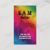 Arc-en-ciel de musique de guitare de cartes de (Dos)