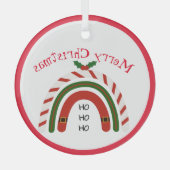 Arc-en-ciel de Noël laissez-le glisse ornement (Recto)