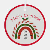 Arc-en-ciel de Noël laissez-le glisse ornement (Verso)