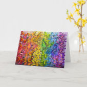Arc-en-ciel de papillons et carte de Féeries (Fleur jaune)