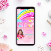 Arc en ciel de plaisir avec Invitation de téléphon