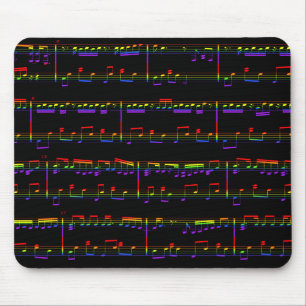 Arc-en-ciel de tapis de souris de musique de