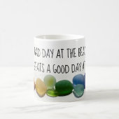 Arc-en-ciel de verre de mer, tasse drôle en verre (Centre)