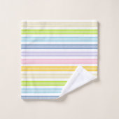 Arc-en-ciel décrit de pastel de rayures (Gant de toilette)