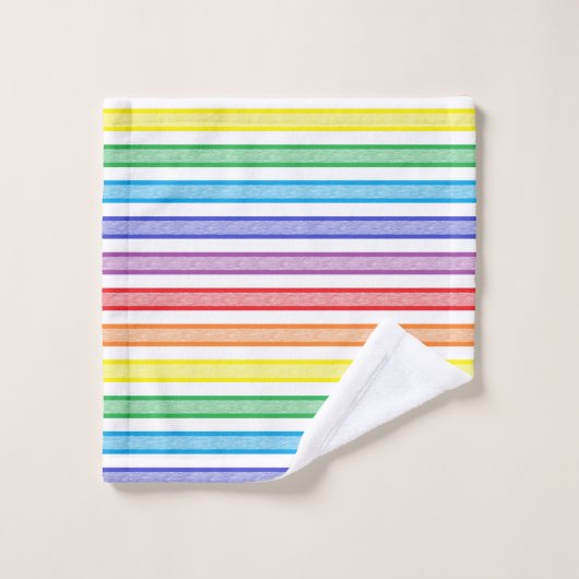 Arc-en-ciel décrit de rayures (Gant de toilette)