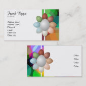 Arc-en-ciel des cartes de visite d'oeufs (Devant / Derrière)