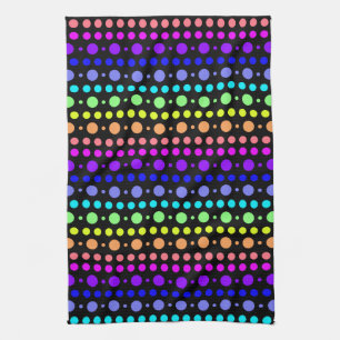 Arc en ciel des serviettes de cuisine Dots