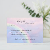 Arc en ciel d'espoir - carte RSVP de mariage paste (Debout devant)