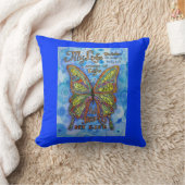 Arc-en-ciel Diabète papillon soutien Poème Coussin (Couverture)