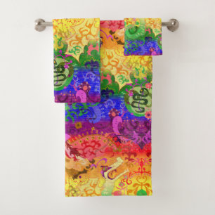 Arc-en-ciel Dragon Damask - Couleurs Gay pride
