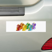 Arc-en-ciel dragons drapeau autocollant (En voiture)