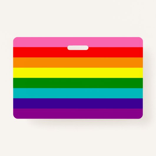 Arc en ciel drapeau gay LGBT Badge (Devant)