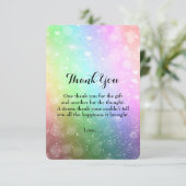 Arc-en-ciel éclat doux 16 Cartes de remerciements (Debout devant)