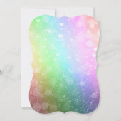 Arc-en-ciel éclat doux 16 Invitations de fête (Dos)