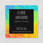 Arc-en-ciel et Carte de visite noir (Devant)